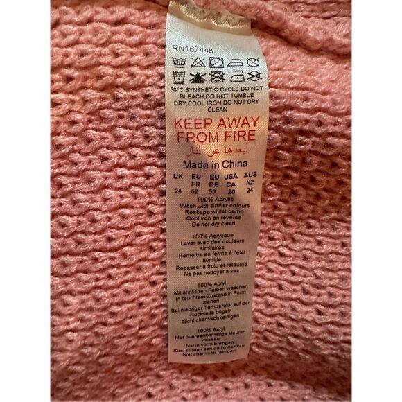 Prettylittlething Plus Pink Raw Hem Knit skirt sz 20 NWT - Picture 9 of 9